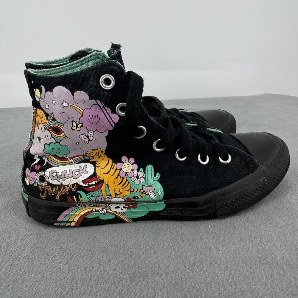 Converse Chuck Taylor All Star Shoes‎ Youth 2 Black Tiger High Top 371272F